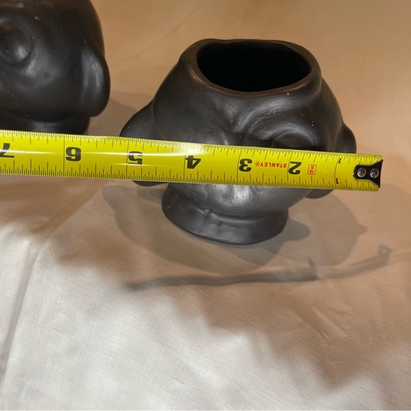 Two Blackware Small Fish Figural Planters Signed Lama Oaxaca Mexico - Picture 15 of 15